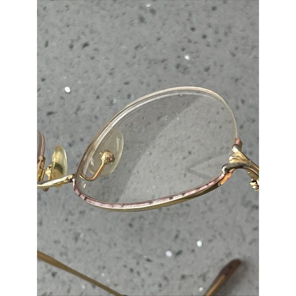 Diane Von Furstenberg 1559 GPK Eyeglasses Frames ONLY Gold 48-19-130 Half rim